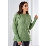 Kesi Pullover sweater with fashionable dark mint fabric | Shoptok.si
