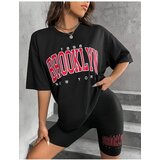 Know Women's Black Oversize Brooklyn Printed Leggings Suit | Shoptok.si
