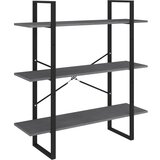Furnova Knjižna omara 3-nadstropna siva 100x30x105 cm trdna borovina, (21951090) | Shoptok.si