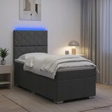  LED okvir za krevet s madracem Tamnosiva 80 x 200 cm Tkanina | shoptok.hr