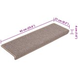 Prostirke za stepenice 15 kom 65x21x4 cm svijetlosmeđe pravokutne rubove | shoptok.hr