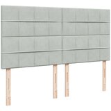 vidaXL Box spring postelja z vzmetnico svetlo siva 180x200 cm žamet | Shoptok.si