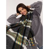 Fashion Hunters Black checkered winter scarf