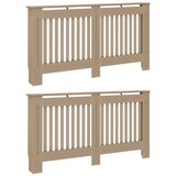 vidaXL Pokrov radiatorja 2 pcs Rjava 152x19x81.5cm Konstruiran les | Shoptok.si