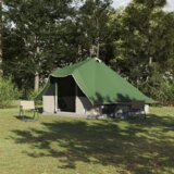 vidaXL Družinski Šotor Tipi Zelen 8-Osebn Vodoodporen | Shoptok.si