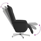  Naslonjač od umjetne kože s osloncem za noge crni | shoptok.hr