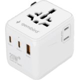 Univerzalni strujni adapter za sve zemlje + USB + Type-C punjač GEMBIRD, 20 W, white, TPA-1A2C20-01-W Cijene