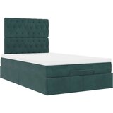  Otomanski posteljni okvir z vzmetnicami zelen 120x190cm žamet, (22053681) | Shoptok.si