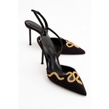LuviShoes Molpo Black Women's Heeled Shoes Cene