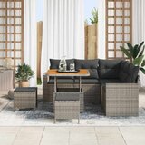  Vrtna sedežna garnitura z blazino s shranjevanjem 8 pcs Siva, (5000134552) | Shoptok.si