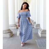 UR/CEO Sky blue floral maxi dress Marcello | shoptok.hr