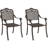  Vrtna stolica 2 pcs Bronzana 55 x 55 x 92,5cm Aluminij | shoptok.hr