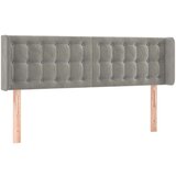  Vzglavje z ušesi svetlo sivo 147x16x78/88 cm žamet, (20794173) | Shoptok.si