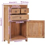  Komoda 50 x 30 x 90 cm od masivne tikovine | shoptok.hr