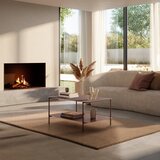 MOME Kovinska klubska mizica v barvi terakote 58x90 cm Beatrix – | Shoptok.si