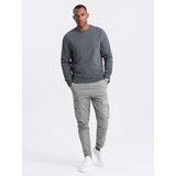 Ombre BASIC men's non-stretch cotton sweatshirt - graphite | Shoptok.si