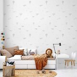  Tapeta - Drawing - Airplanes - balloons - and airships against a sky full of birds. 50x1000 Vodootporna | shoptok.hr