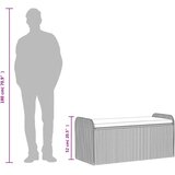  Klupa za pohranu s jastukom crna 115 x 51 x 52 cm od poliratana | shoptok.hr