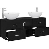  Set namještaja za kupaonicu 3 kom. Crna 49,5 x 44,5 x 65 cm | shoptok.hr