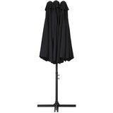  Zunanji senčnik z aluminijastim drogom 460x270 cm črn | Shoptok.si