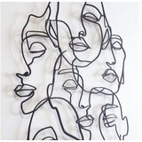 WALLXPERT dekorativni metalni zidni pribor faces line art APT743 l | ePonuda.com