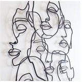 WALLXPERT Zidna dekoracija Lica Line Art - APT743 L, 73 x 99 cm, Crna | Eponuda.ba
