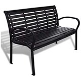  Vrtna klop 125 cm jeklo in WPC črne barve | Shoptok.si