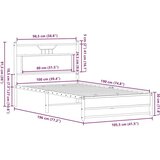vidaXL Posteljni okvir brez vzmetnice hrast 100x190 cm inženirski les | Shoptok.si