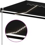 Tenda na ručno uvlačenje s LED svjetlima 600x350 cm antracit | Eponuda.com