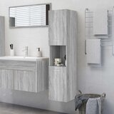 vidaXL Kopalniška omarica siva sonoma 30x30x130 cm konstruiran les | Shoptok.si