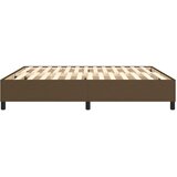  Okvir za krevet s oprugom tamnosmeđi 160x200 cm od tkanine | Eponuda.com