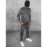 DStreet Men's Grey Velour Tracksuit | shoptok.hr