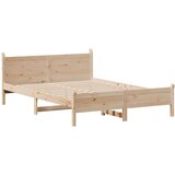 vidaXL Posteljni okvir brez vzmetnice 140x190 cm trdna borovina | Shoptok.si