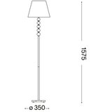 Ideal lux - kristalna podna lampa queen 1xE27/60W/230V zlatna | Eponuda.com