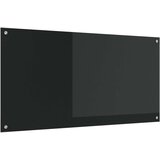 vidaXL Kuhinjska obloga Črna Steklo 120 x 60 cm Vzdržljiva | Shoptok.si