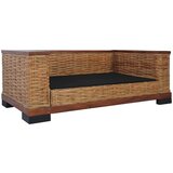  2-dijelni set sofa od prirodnog ratana s jastucima smeđi | shoptok.hr
