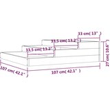  Sadilica crna 107x107x27 cm od masivne borovine | Eponuda.com