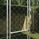  Kavez za psa s krovom Srebrno 400 x 200 x 256 cm Čelik i PE | shoptok.hr
