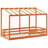  Dječji krevet s krovom voštano smeđi 100x200 cm borovina | shoptok.hr