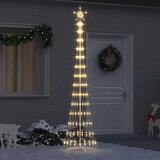vidaXL LED božično drevesce Toplo bela 138.5 x 138.5 x 399 cm Kovina | Shoptok.si
