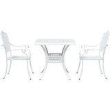  3-delni vrtni bistro set bela lita aluminij, (22015359) | Shoptok.si