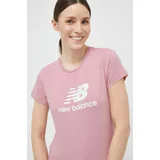 New Balance Pamučna majica boja: ružičasta