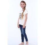 Fasardi T-shirt with mirror cream petals | Shoptok.si