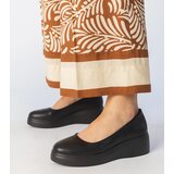 Gemre Black platform derby shoes made of eco-leather Huron | shoptok.hr