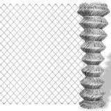 vidaXL Mrežna ograja pocinkano jeklo 25x1,5 m srebrna | Shoptok.si