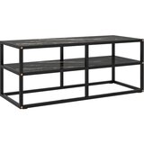 The Living Store TV omarica črna in črno marmorno steklo 100x40x40 cm - TV Omarica, (21375113) Cene
