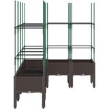  Vrtna sadilica s rešetkom smeđa 160 x 120 x 142 5 cm PP | shoptok.hr
