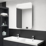  LED kupaonski ormarić s ogledalom sjajni bijeli 60 x 11 x 80 cm | shoptok.hr