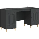 Stol s policom Crna 142,5 x 50 x 75 cm Konstruirano drvo