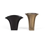 GINER Y COLOMER Komplet dveh vaz iz grobo obdelanega aluminija, (22147711) | Shoptok.si